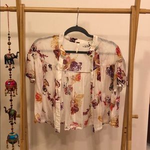 Free People Floral Top